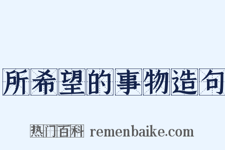 所希望的事物造句是什么意思的图片